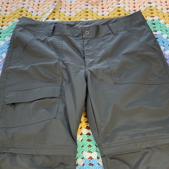 Nwot womens 14 Columbia convertible Dark Gray Cargo Pants shorts camping hiking - Picture 5 of 14